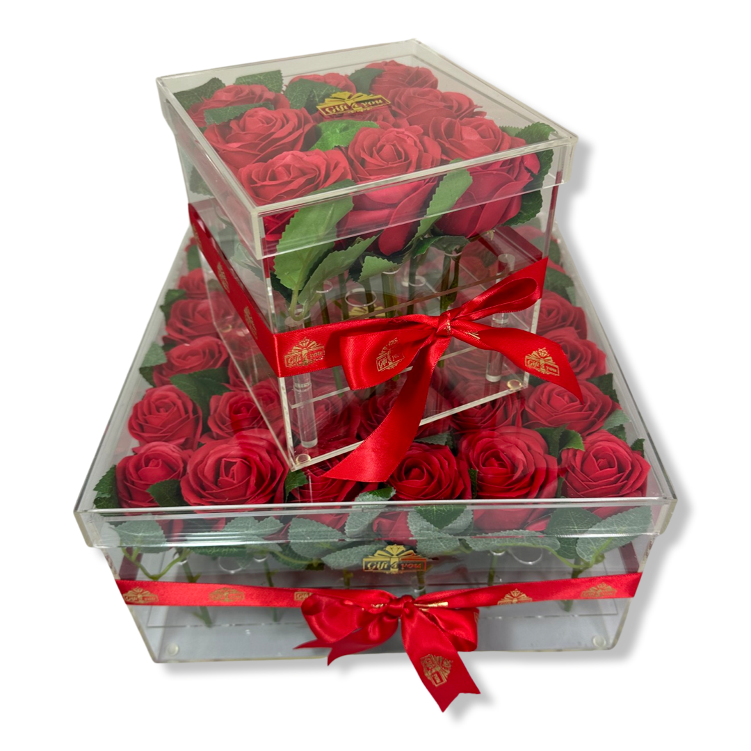 Buy Rose Glass Gift Box Set of 4 For Kitchenware And Gifting Online - Ikiru